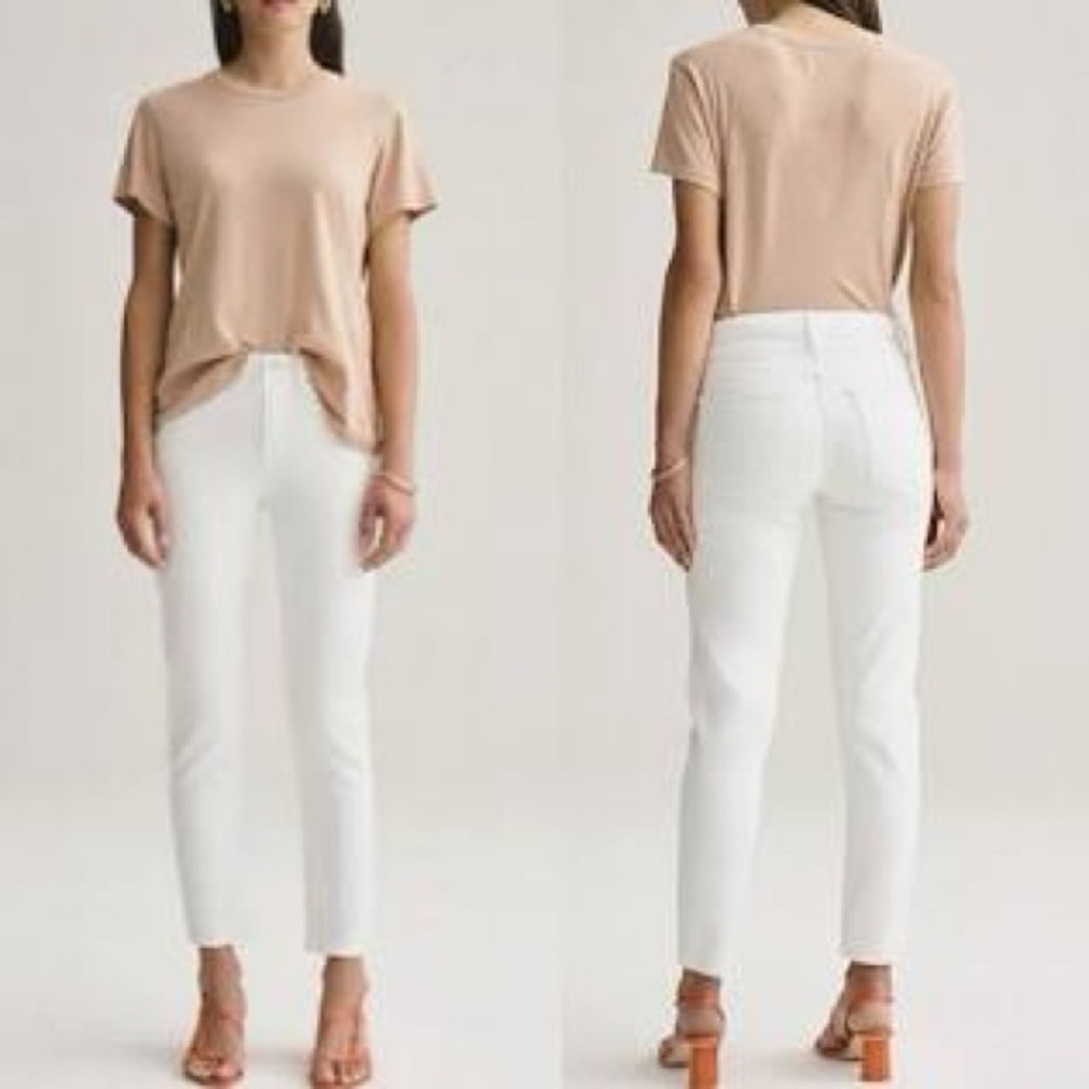 NWT - AGOLDE - Toni - mid rise straight white jeans 29